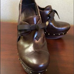 Ugg leather platform shoes